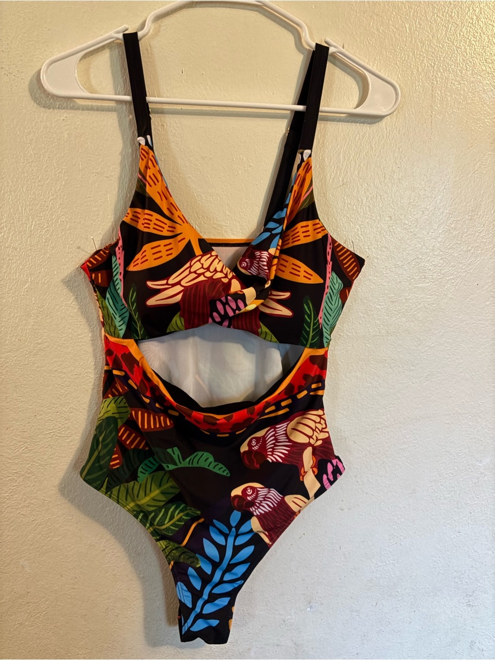 Vibrant Tropical Print One-Piece Swimsuit